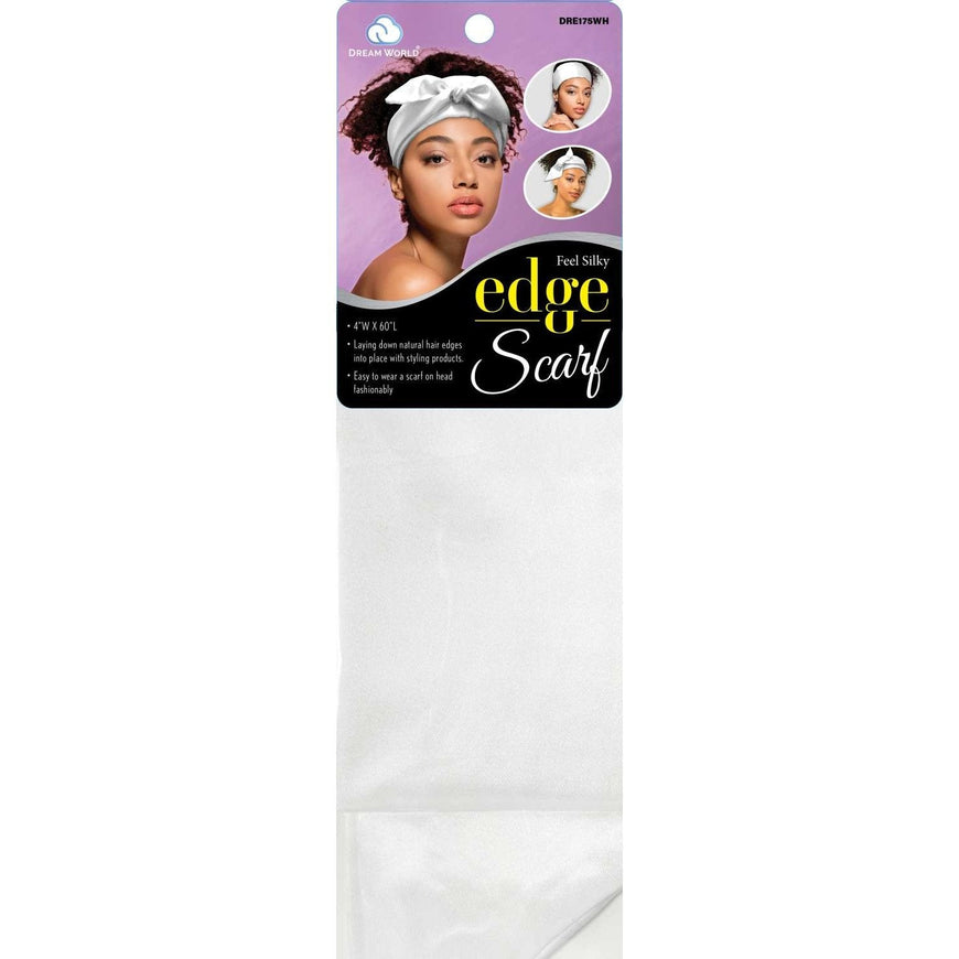 Dream Women Scarf Satin Edge White DREAM