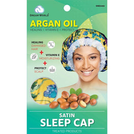 Dream Argan Oil Satin Sleep Cap Flower DREAM