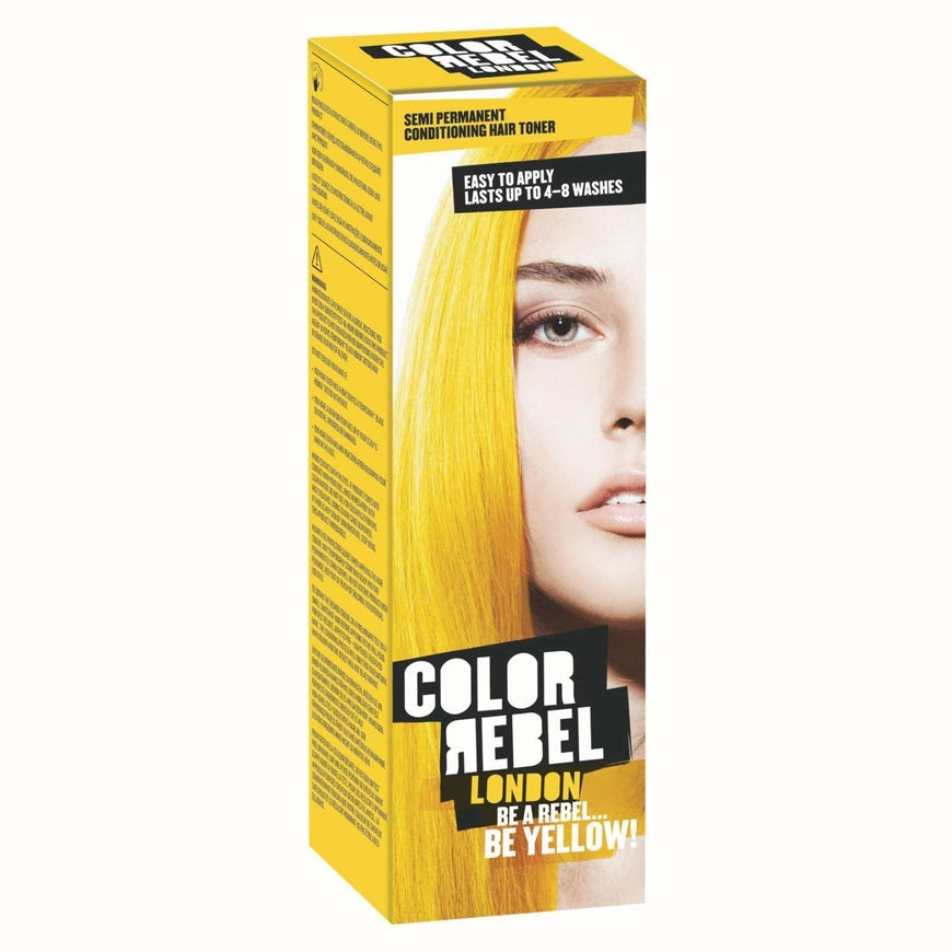 Color Rebel London Semi Permanent Conditoning Hair Toner - Yellow Pack Of 3 Color Rebel