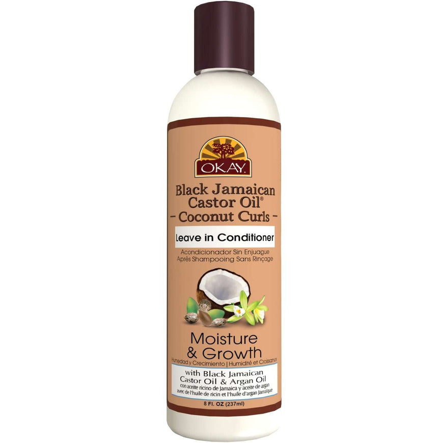 Okay Black Jamaican Castor Oil  Coconut Leave In  Conditioner Okay