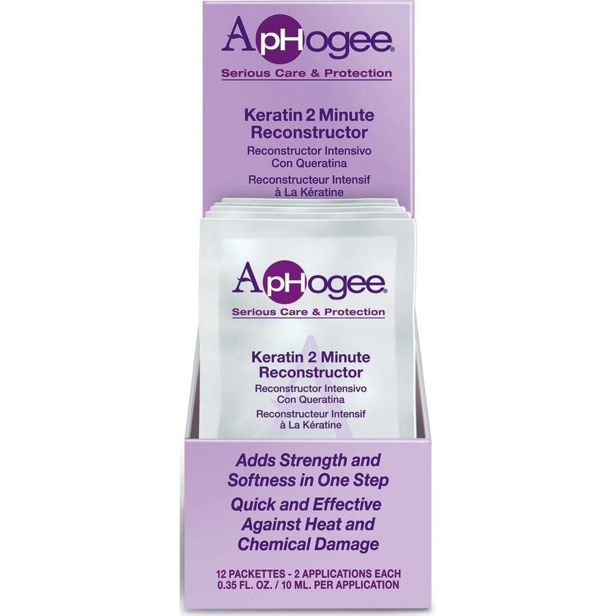 Aphogee Keratin 2 Minute Reconstructor 12-Piece Display APHOGEE