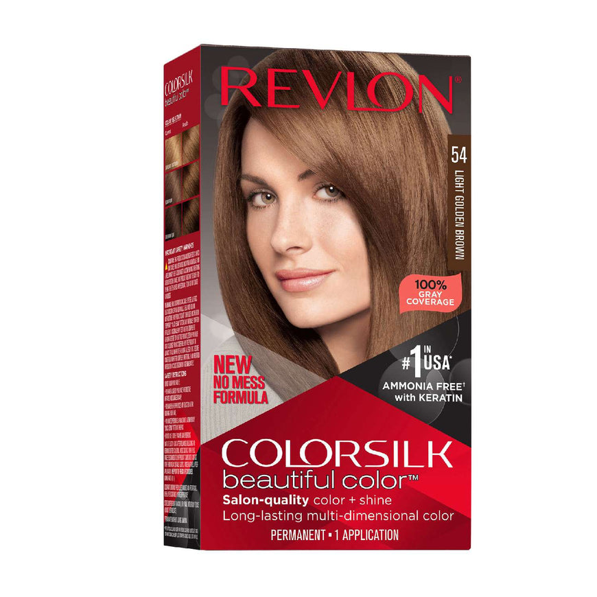 Revlon Colorsilk Hair Color 054 Light Golden Brown Color Silk