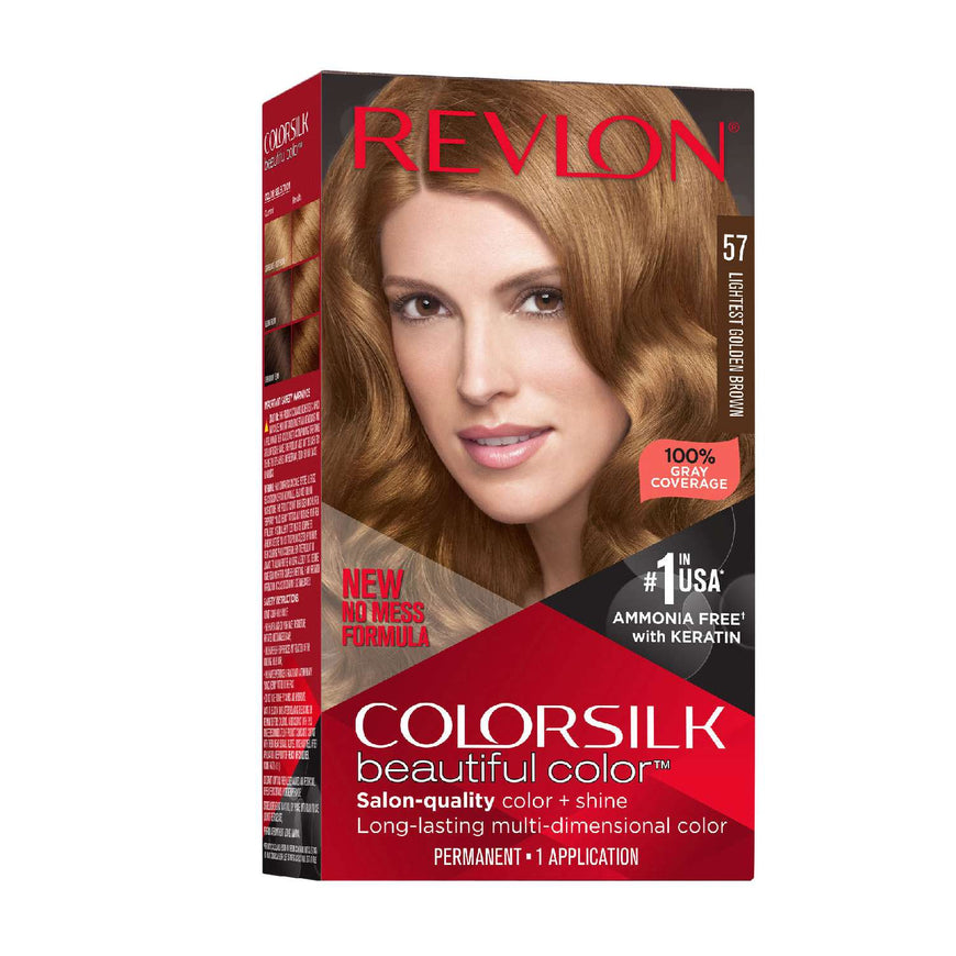 Revlon Colorsilk Hair Color 057 Lightest Golden Brown Color Silk