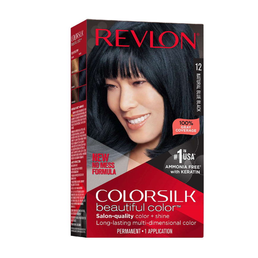 Revlon Colorsilk Hair Color 012 Natural Blue Black Color Silk
