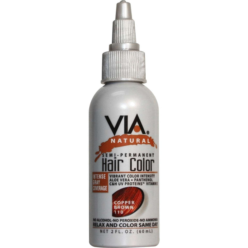 Via Natural Hair Color  110 Copper Brown Via Natural